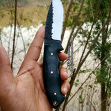 Custom Handmade Hammered 1095 High Carbon Steel Blade Knife