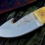 Custom Handmade D2 Tool Steel Guthook Skinner Knife