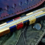 Custom Handmade Damascus Blade Folding Pocket Knife