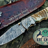 Custom Handmade Damascus Steel Folding Knife