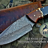 Custom Handmade Damascus Steel Skinning Knife