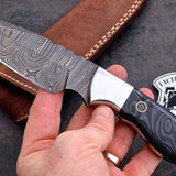 Full Tang Custom Handmade Damascus Steel Skinning/Hunting Knife