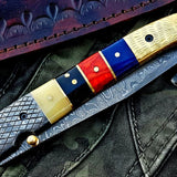 Custom Handmade Damascus Blade Folding Pocket Knife