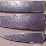 Custom Handmade Damascus Steel Kitchen Knives Set