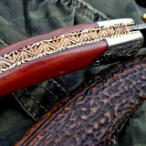 Custom Handmade Damascus Steel Folding Pocket Knife