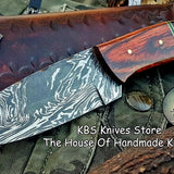 Custom Handmade Damascus Steel Hunting Skinning Knife