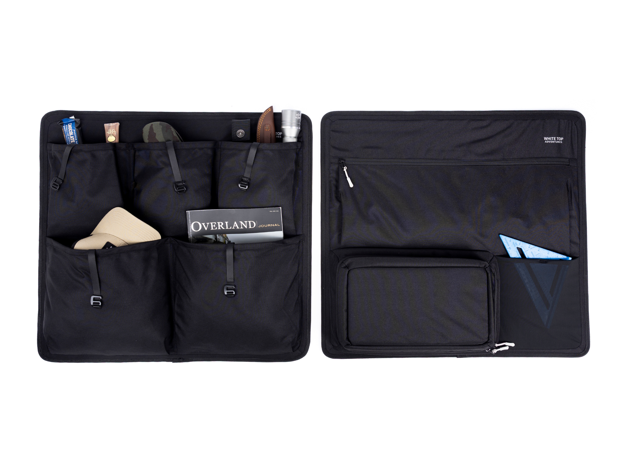Ram Promaster storage panels (pair) with inner dividers and zip pocket, black
