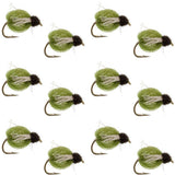 LaFontaine Olive Deep Sparkle Caddis Pupa - 1 Dozen Flies Hook Size 14