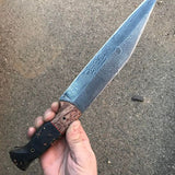 Custom Handmade Seax Viking Knife with Leather Sheath