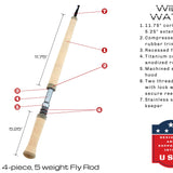 5 weight Switch Fly Rod, 11ft | 4 Piece | Wild Water Fly Fishing