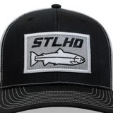 STLHD Winter Ice Black/White Trucker Snapback Hat