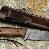 EDC Damascus Hunting Skinning Knife