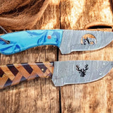 Cowboy Knives Damascus Steel Blades with Unique Wirecut Designs