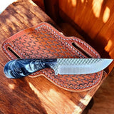 Farrier Rasp Knife – 8.25" Full Tang Blade with Epoxy Resin Handle & Western Sheath