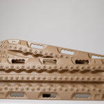 Tan recovery traction boards (pair) with studded tread pattern