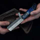 Damascus Bull Cutter Knife – Handcrafted 256-Layer Blade