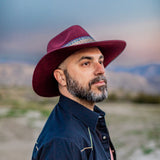 Maroon Western Hat