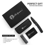 The Loyalist Folding Pocket Knife Giftset for Men and Women (Black and Blue)