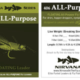 All-Purpose Furled Leader (FLOATING Fly Fishing Leader)