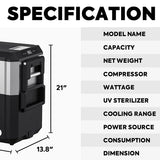 JP50 Pro Dual Zone Wheeled Car Fridge With Cover | ICECO | 50 LT