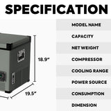 VL60 Dual Zone Metal Fridge Freezer with Cover | ICECO | 60LT