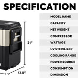 JP50 Pro Dual Zone Wheeled Car Fridge With Cover | ICECO | 50 LT