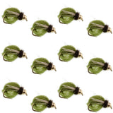 Bead Head LaFontaine Olive Deep Sparkle Caddis Pupa - 12 Flies Size 12
