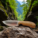 Vintage Western Knife – Rasp Steel 8.25" Full Tang with Walnut Wood Handle & Leather Sheath