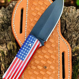 Best Cowboy Knife: Custom Handmade with American Flag Design