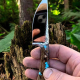 Custom Cowboy Fixed Blade Knives: Mirror Polished Rasp Tool Steel