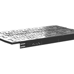 Perforated black wheel well box mini bed with side mounting brackets