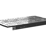 Perforated black wheel well box mini bed with side mounting brackets