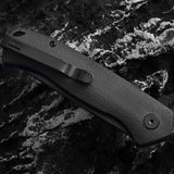 The Pathfinder Folding Pocket Knife Giftset for Men and Women (Black and Blue)