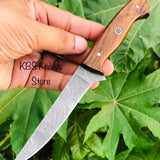 4 Inch Fillet Knife – Damascus Steel & Rosewood
