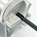 Circular drum on power wrapping and drying machine with black axle bar