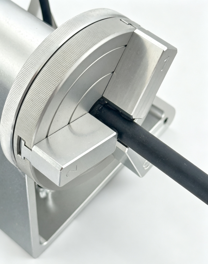 Circular drum on power wrapping and drying machine with black axle bar