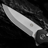 The Vector Folding Pocket Knife Giftset for Men and Women (Black and Silver)