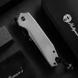 The Sentinel Folding Knife Giftset (black blade+dark grey/red liner G10 handle)