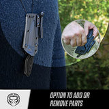 The Baby Silverback Survival Knife Giftset for Outdoors (Black Blade + Grey Liner)