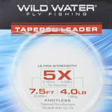 7 1/2' Tapered Nylon Monofilament Leader 5X, 6 Pack | Wild Water Fly Fishing