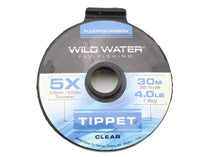 Wild Water fluorocarbon tippet spool, clear 30 m, 4.0 lb, 5X