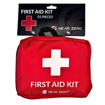Ultralight waterproof first aid kit pouch, red with white cross and black zipper