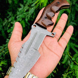 Custom Handmade Damascus Tracker knife