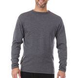 100% Merino Wool - Men's Long Sleeve Crew Shirt - Thermal Base Layer