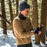 100% Merino Wool - Men's Long Sleeve Crew Shirt - Thermal Base Layer