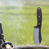 RidgeHunter High-Carbon Steel Survival Knife – 9-Inch Tactical Blade with Rosewood Handle
