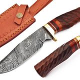 Custom Handmade Damascus Hunting Knife