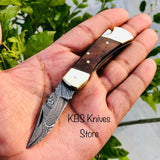 Rose Wood Handle Edc Pocket Knife