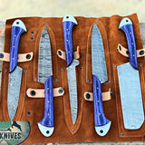 Damascus BBQ Knives Set