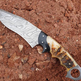 Custom Handmade Damascus Steel Hunting Knife